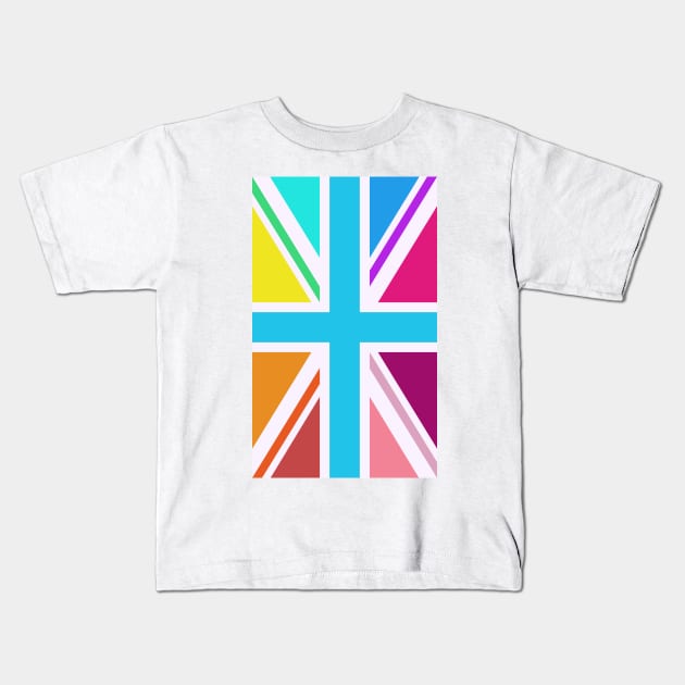 Multicolored Union Jack/Flag Kids T-Shirt by NataliePaskell